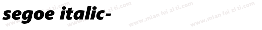 segoe italic字体转换